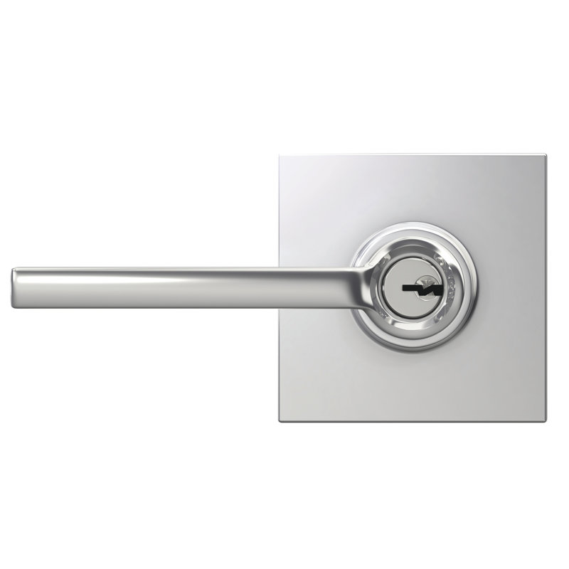 Latitude Keyed Entry Lever with Collins Trim, Bright Chrome