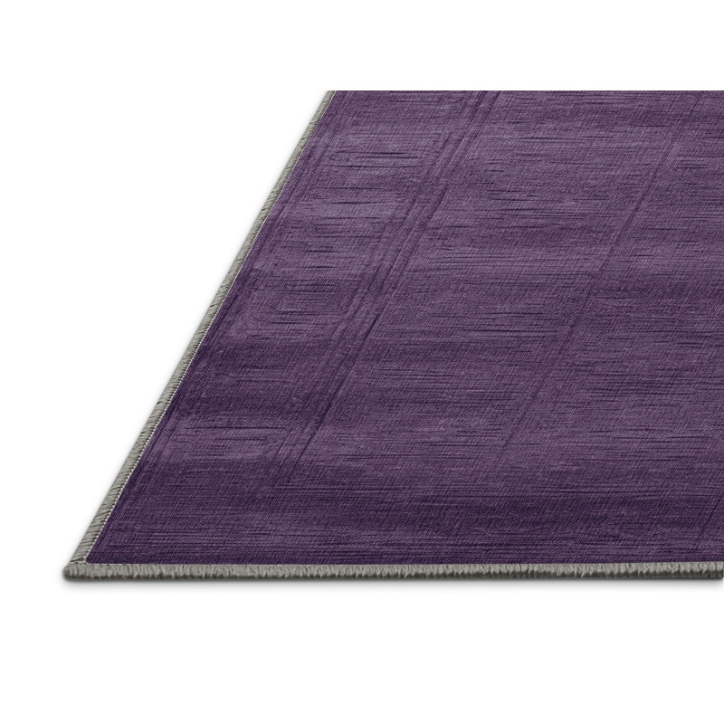 Tapis mauve lavable à la machine, Carré 5 pi