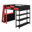 Ultimate Gaming Loft Setup with Desk, Storage Shelves & Programmable LED Lighting-98860473