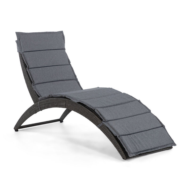 Islander Outdoor Chaise Lounge, Gray