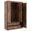 Armoire-penderie à trois portes avec 2 tiroirs et 2 tringles de suspension, parfaite pour un rangement organisé et élégant-1179639891