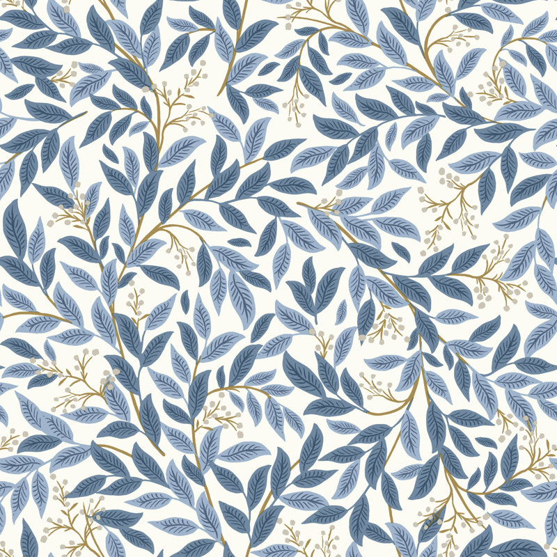 Willowberry 20' L x 20.5" W Peel and Stick Wallpaper Roll, Blue