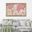 Blush World Map v2 Crop - reproduction de cadre photo-29606615