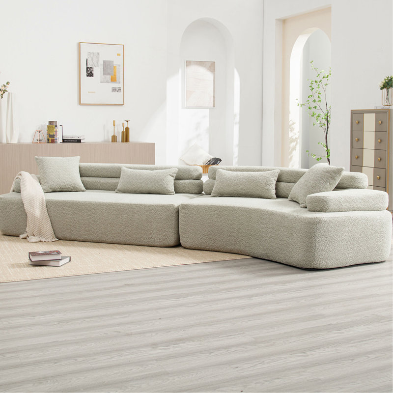 Canapé-lit rembourré moderne avec un design unique et des sièges confortables