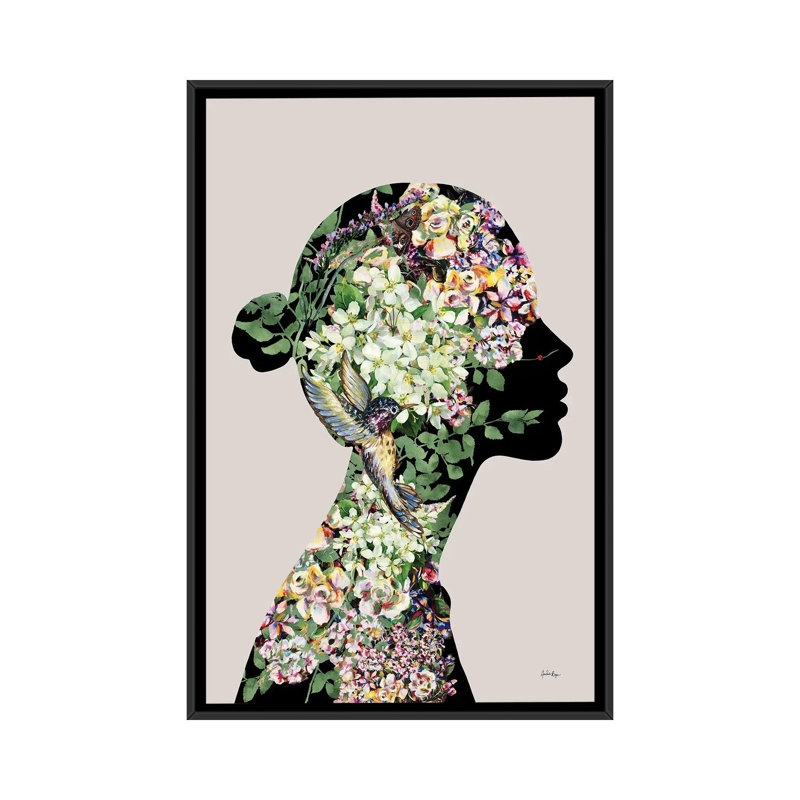 Amatller 1 Piece Wall Art on Canvas, 66.04 cm H x 45.72 cm W x 4.445 cm D, Black