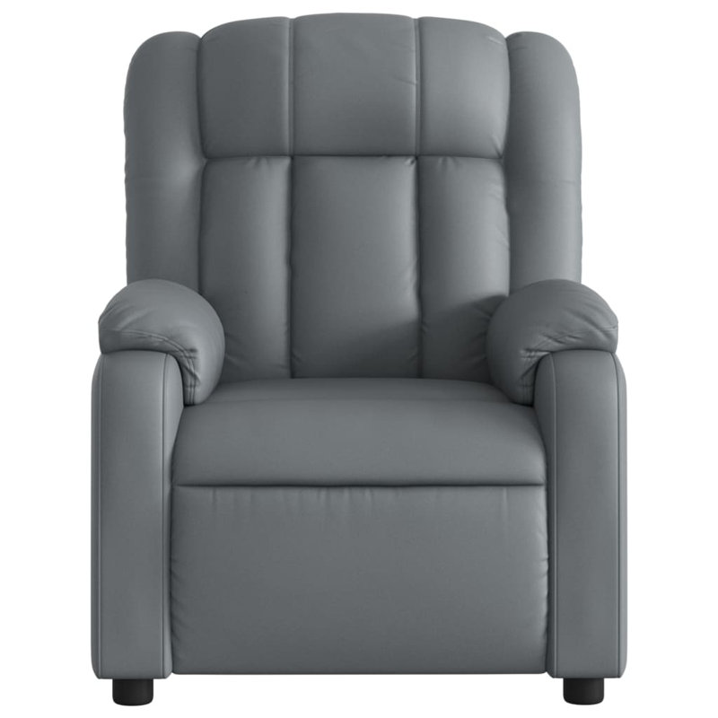 vidaXL Massage Recliner Chair, Adjustable, Dark Green Polyester, Manual