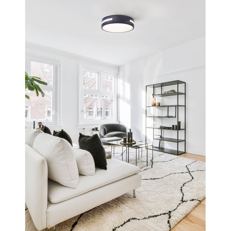 Devontae LED Flush Mount, Black