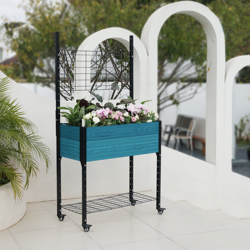 Self-Watering Elevated Planter with Trellis