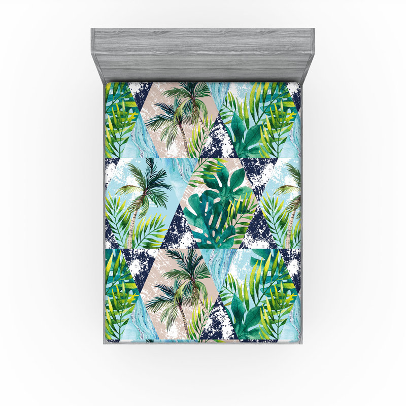 Drap-housse Ambesonne Hawaii Vibes Aloha, Drap-housse très grand californien