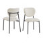 Upholstered  Dining Chairs With Metal Legs (Set Of 2)
