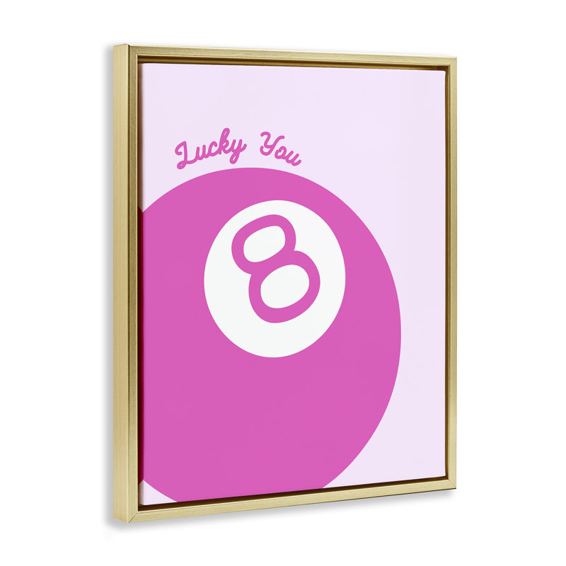 "Lucky You Eight", art mural sur toile flottante encadrée par House of Lulu, H 31 po x l 25 po