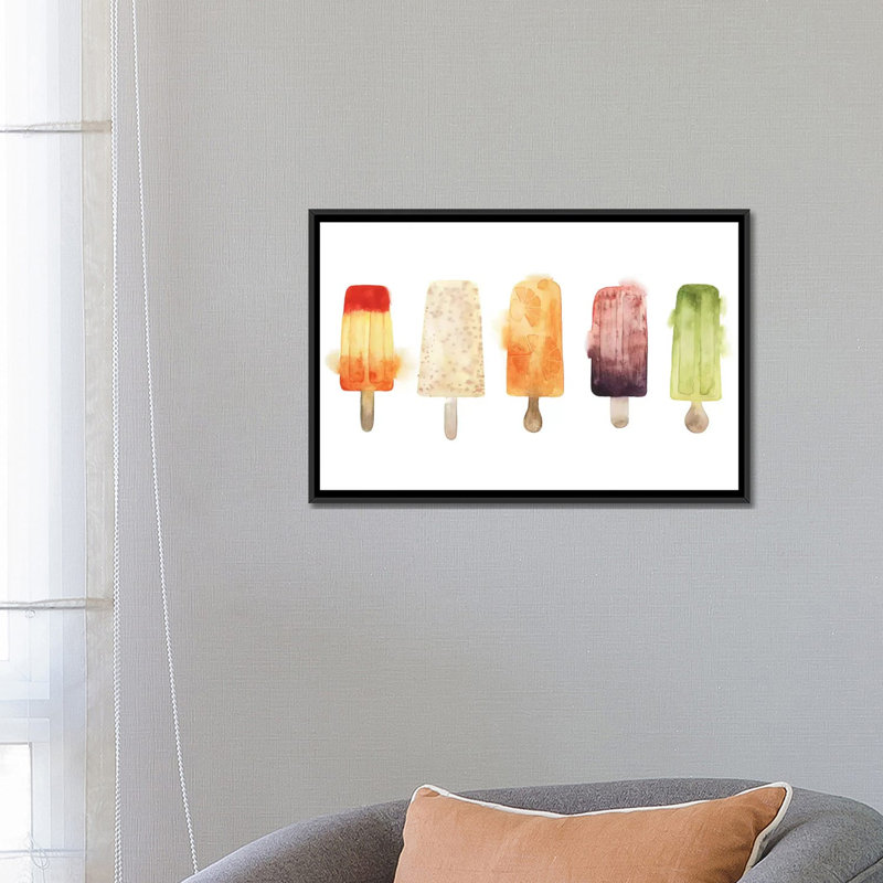 «Chill Out I», peinture sur toile tendue, H 18 po x l 26 po x P 1,5 po, Toile avec cadre noir, Pas de tapis