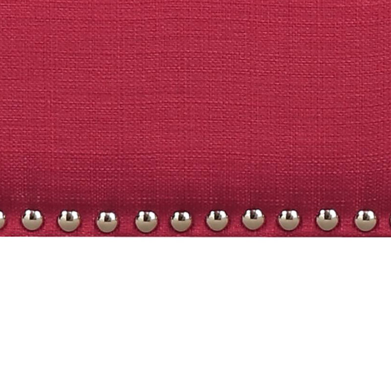 Damira Upholstered Ottoman, Red