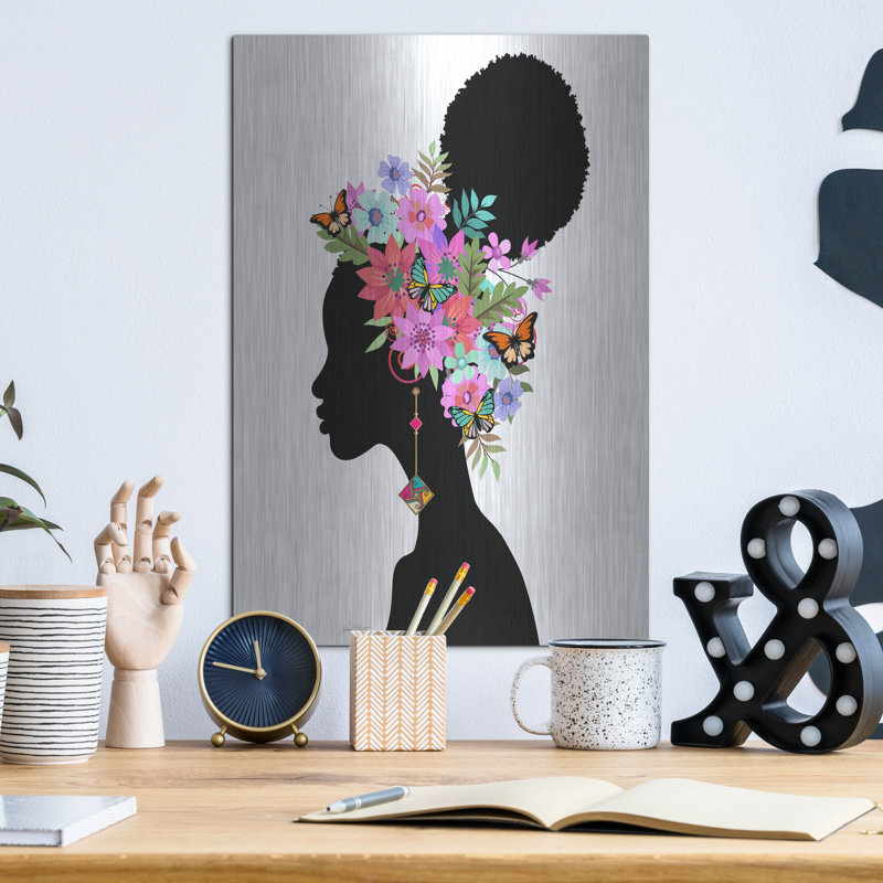 «Oh Happy Day H» par Jean Plout, art mural en métal, H 16 po x l 12 po