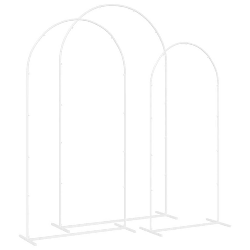 120cm W x 40cm D Steel Arbour, White
