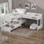 Lit simple superposé en forme de L avec bureau et tiroirs de rangement, lit superposé peu encombrant-1946686002