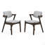 Ensemble de 2 chaises de salle à manger avec accoudoirs Mid-Century