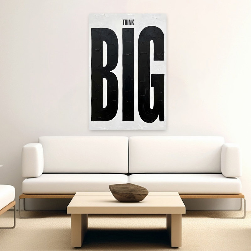 Art mural classique «Think Big», H 60 po x l 40 po