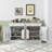 2 Sets Modern Freestanding Kitchen Pantry With Drawer & Adjustable Shelves-1897809457