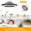Ventilateur de plafond noir de 19 pouces avec DEL RVB - à intensité variable et à changement de couleur, application et télécommande, ventilateur de plafond intelligent moderne pour le salon, la chambre à coucher et la salle à manger (moteur silencieux / 6 vitesses / réversible / courant continu)