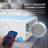 47.2" LEd Coffee Table with Storage, Smart Coffee Table with Wireless Charging and Bluetooth Speaker, 2-tier High-gloss Marble-pattern Modern Coffee Table for Living Room, White-1468129979