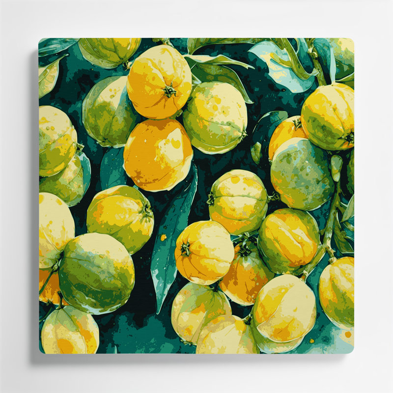 «Fruit Calamansi», art mural en métal brun, H 12 po x l 12 po