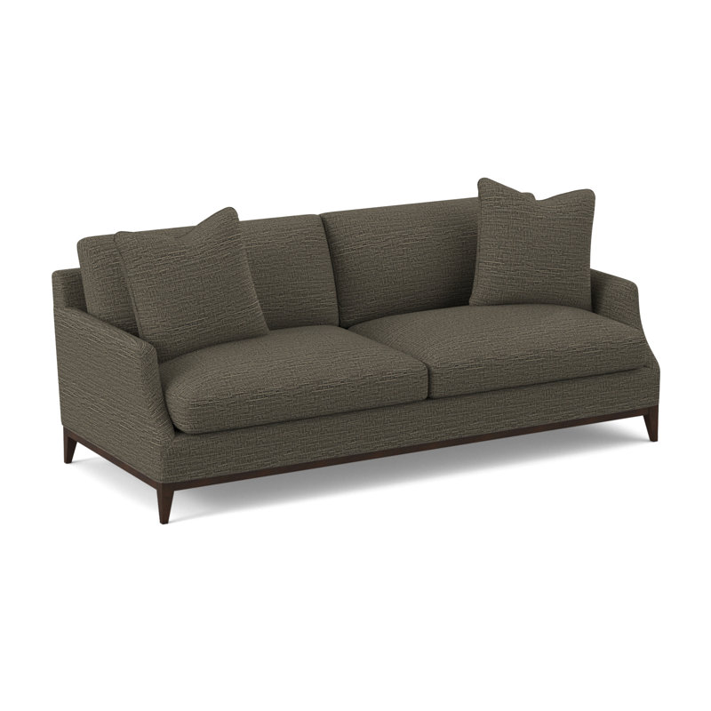 Porter Sofa, American Walnut, Filigree Ivory 100% Polyester