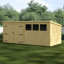 Shiplap Pent Wooden Shed-122082407
