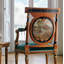 Arm Chair in Green/Cherry