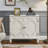 33.6" Retro Sideboard With Elegant Design, Adjustable Shelf, And A Smooth Surface For Quick Cleaning Mid Century Modern Dining Room Solid Wood Legs, Stable Support, Easy Assembly Process-1299296195