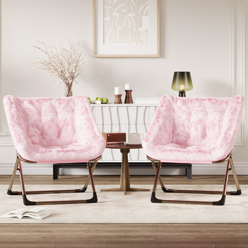Upholstered Accent Chair, Pink