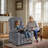 Goggin Kids Recliner with Anti-Tilt, Two Cup Holder, Fabric Upholstered-1257101584