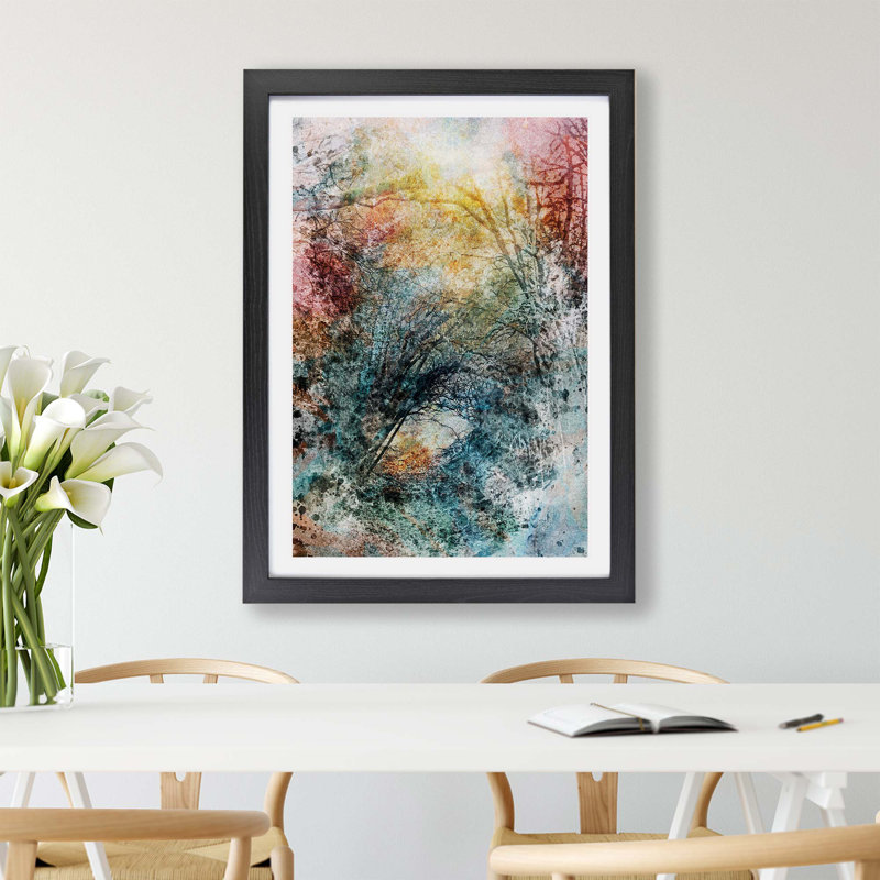 Romance Of The Forest - Single Picture Frame Painting, 33cm H x 45cm W x 2cm D, Black