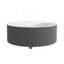 Table basse ronde moderne mobile avec roulettes, 2 tiroirs, plateau en marbre fritté à motif marbré-132967158
