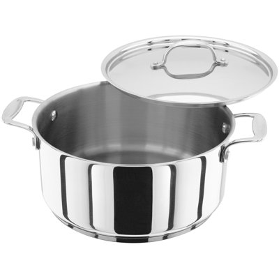 Stellar 7000, 24cm Stainless Steel Casserole with Stainless Steel Lid, 3.7L