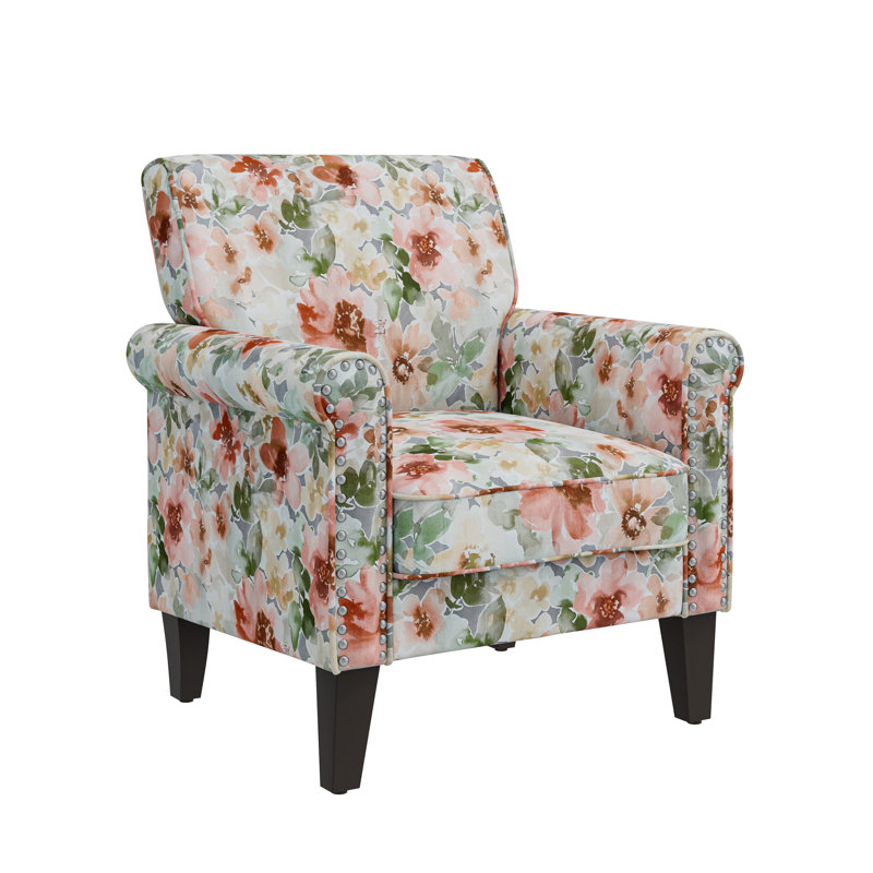Fauteuil de 33,5 po Kyhl CAL117, Polyester orange / vert