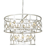 Diamond 18 - Light Candle Style Tiered Chandelier