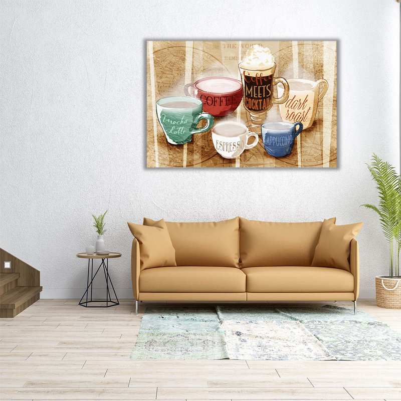 Coffee Gang - reproduction d'art sur toile, H 12 po x l 18 po