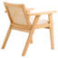 Chaise d'appoint rembourrée avec dossier en rotin