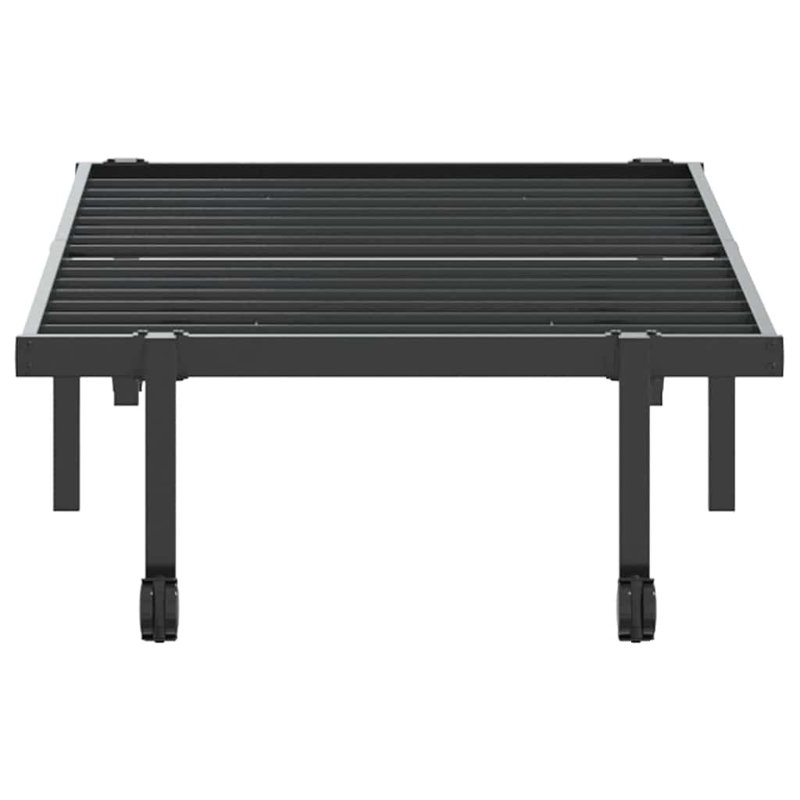 Bed Frame Without Mattress Foldable Steel, 84.5 x 222cm, Black