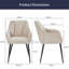 Scandinavian Soft Textured Armchair Upholstered with Thickened Cushion Dining Chair-1496453485-1496453473