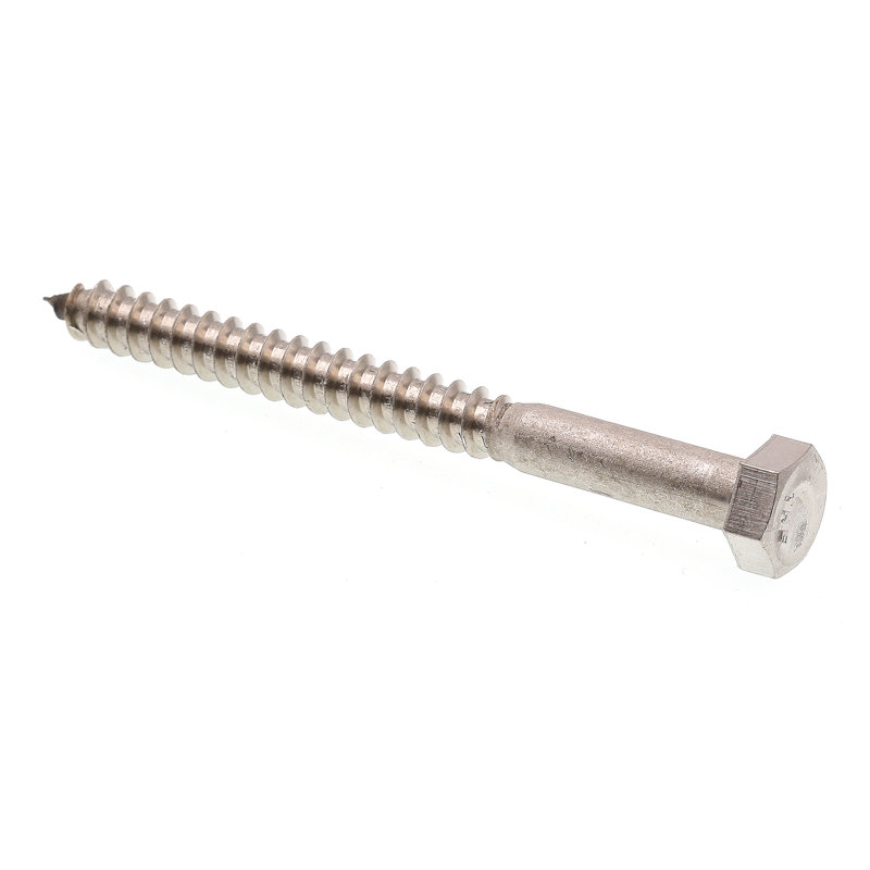 Hex Lag Screws, 5/16 in. X 3-1/2 in., Grade 18-8 Stainless Steel (25 Pack), 5.2" H x 3.85" W x 1.2" D