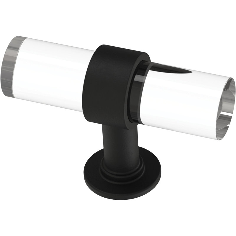 Multipack de boutons de barre en acrylique, Noir mat / transparent