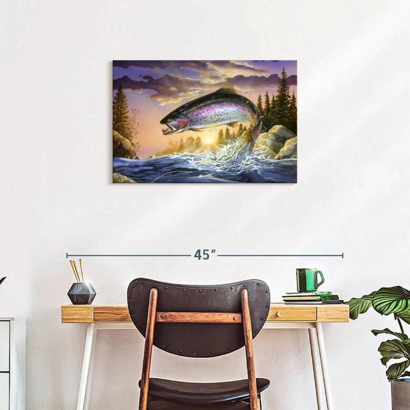 Senne Mighty Trout, 20" H x 30" W