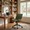 Fauteuil de bureau pivotant en similicuir avec roulettes Brionni