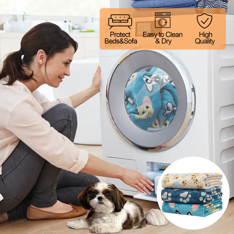 Super Soft Fluffy Fleece Pet Blankets for Dogs and Cats
