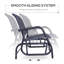 Banc oscillant pour 2 personnes Outsunny