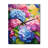 Pink Blue Hydrangea Garden Symphony - Floral Wall Clock-99632844