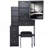 Compact 29.2-Inch Vanity Table Set With Cushioned Stool And Sliding Mirror, Multi-Layer Storage For Small Spaces-505245136
