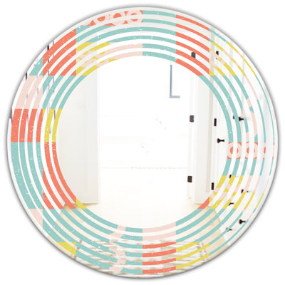 Abstract Design III Wave Modern Frameless Wall Mirror
